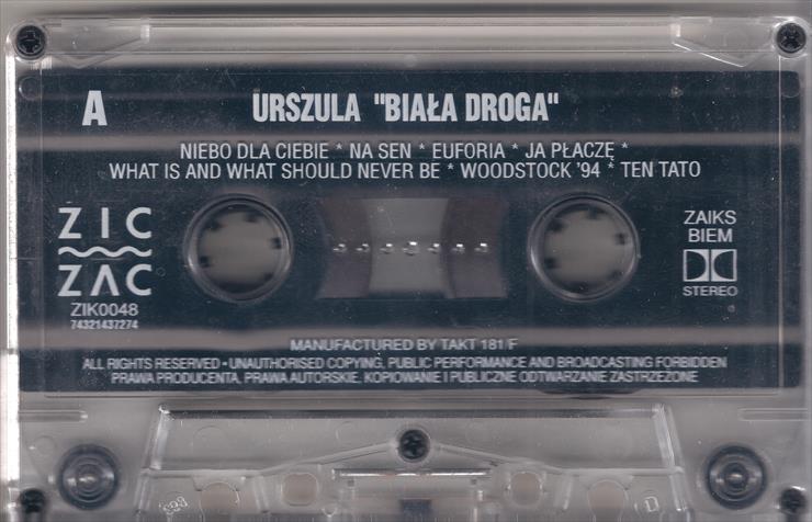 Urszula - Biała droga MC - 1996 - kaseta strona A.jpg